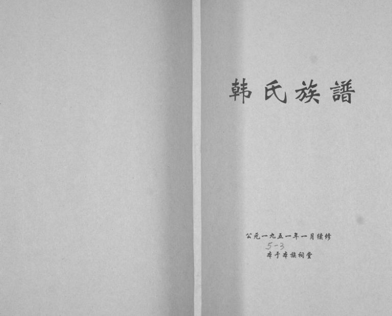 韩氏族谱2008年修 山东即墨柳树屯 韩家屯 营子 南半庄子韩氏电子版家谱下载