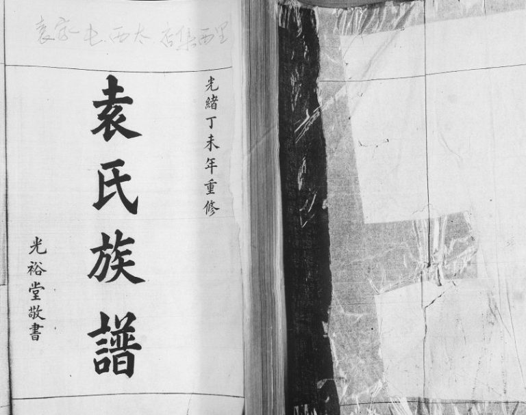 袁氏族谱[不分卷]1907年修 山东即墨光袁家屯裕堂袁氏电子版家谱下载