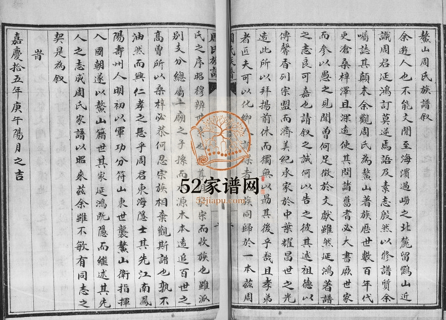 周氏族谱[不分卷]1920年修 山东即墨鳌山卫永远堂周氏电子版家谱下载