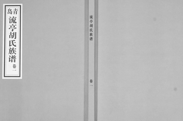 青岛流亭胡氏族谱2008年修 山东即墨录胡氏始建祠堂胡氏电子版家谱下载
