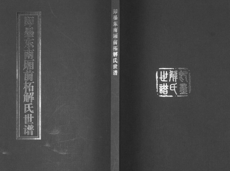 即墨东南厢前柘解氏世谱2008年修完整电子版家谱下载