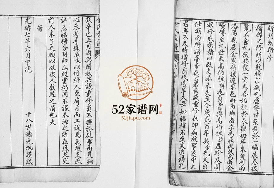 大信村小金家金氏族谱1923年修 山东即墨金氏电子版家谱下载