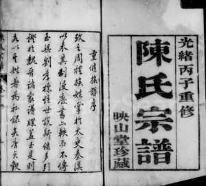 毘陵陈氏宗谱[30卷]1876年重修 江苏武进映山堂陈氏电子版家谱下载