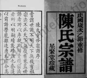 陈氏宗谱[16卷首末各1卷]1915年重修 江苏武进星聚堂陈氏电子版家谱下载