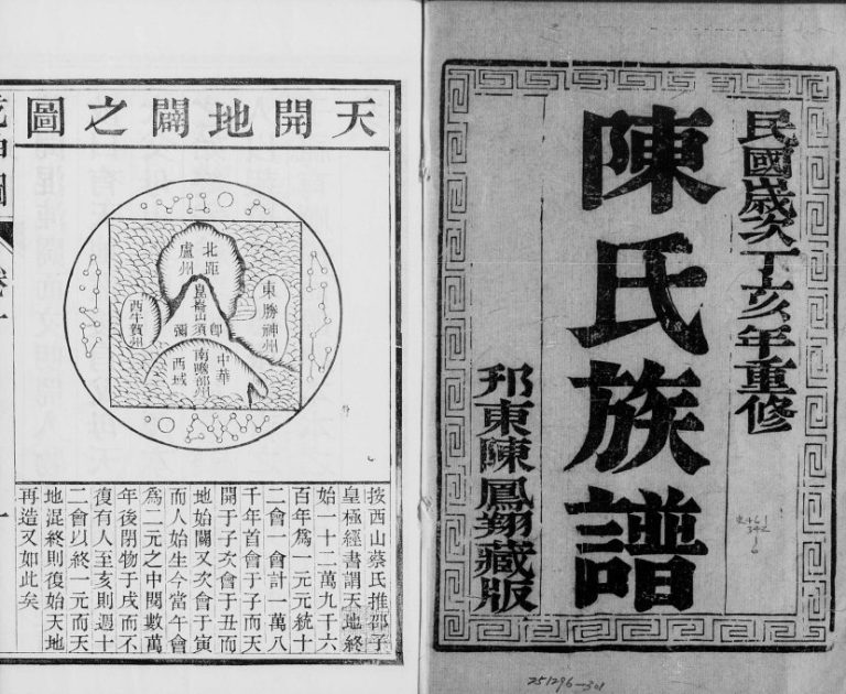 陈氏族谱[6卷]1947年重修 江苏江都裕德堂陈氏电子版家谱下载