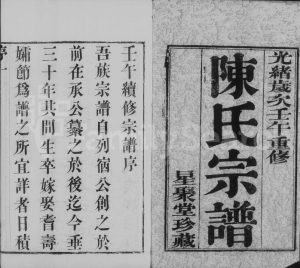 常州篁村陈氏宗谱[4卷]1882年重修 江苏武进星聚堂陈氏电子版家谱下载