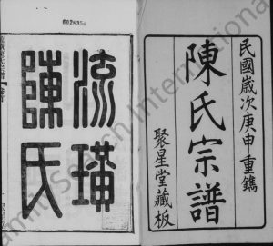 流璜陈氏宗谱[28卷首1卷]1920年修 江苏江阴聚星堂陈氏电子版家谱下载