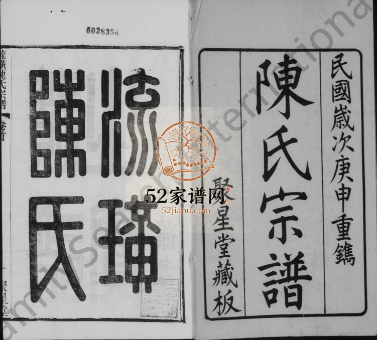 流璜陈氏宗谱[28卷首1卷]1920年修 江苏江阴聚星堂陈氏电子版家谱下载