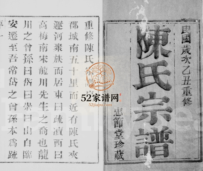 陈氏支谱[12卷]1925年重修 江苏江阴忠节堂陈氏电子版家谱下载