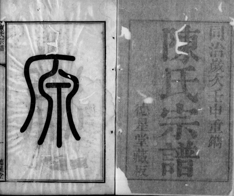 无锡陈氏宗谱[24卷]1874年修 江苏无锡德星堂陈氏电子版家谱下载