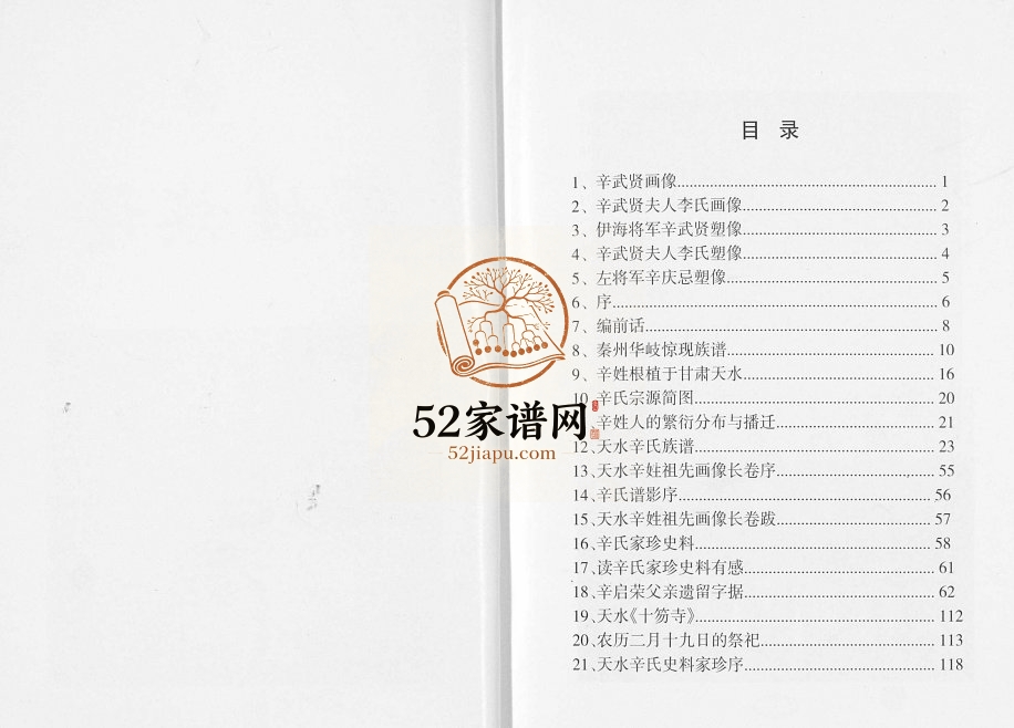 辛姓族谱[不分卷]2009年修 甘肃天水辛氏电子版家谱下载