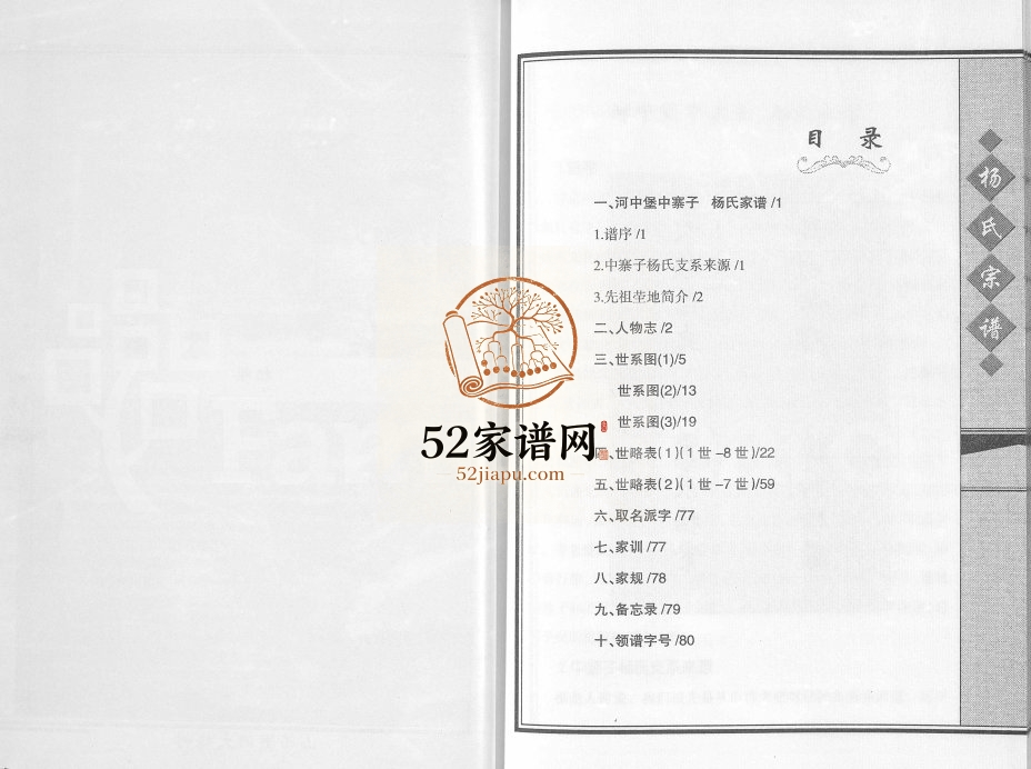 杨氏宗谱.入宁中寨子始祖杨国强宗支2012年修 宁夏灵武杨氏电子版家谱下载