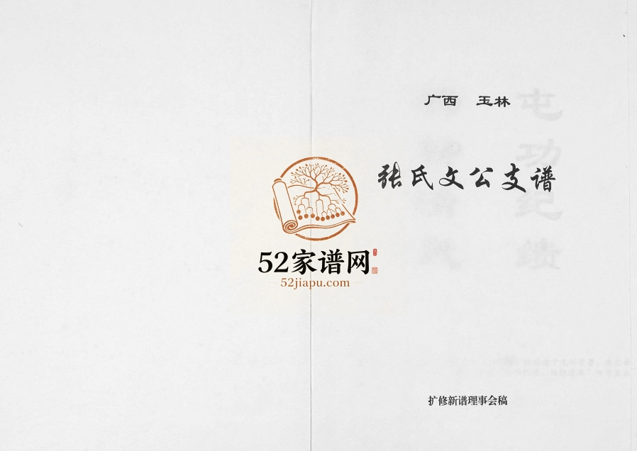 广西玉林张氏文公支谱2002年修完整电子版家谱下载