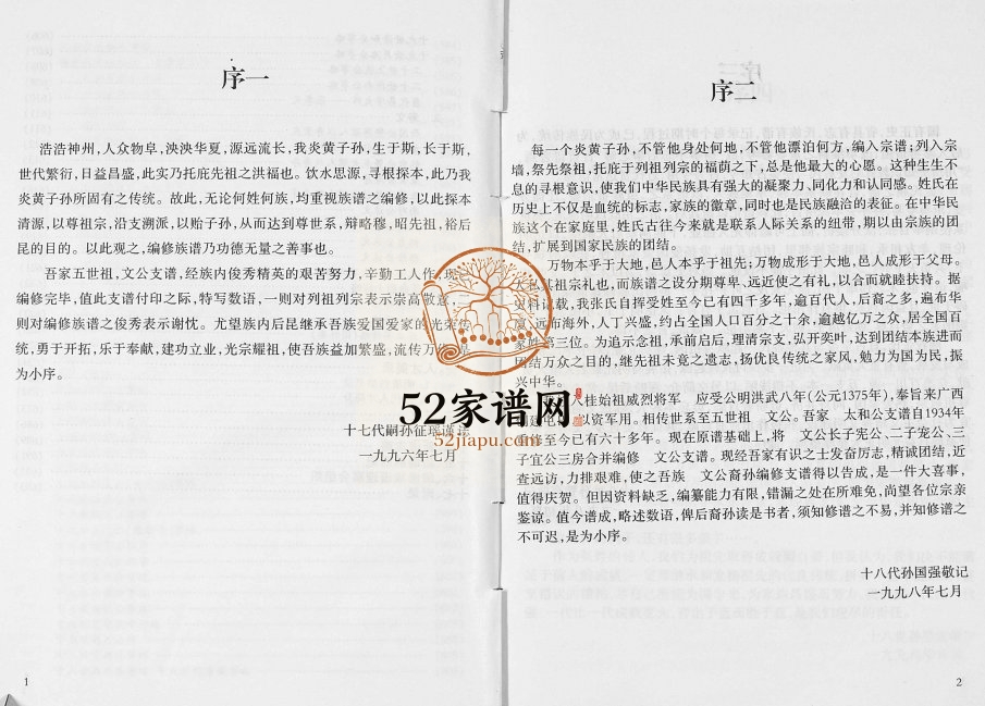 广西玉林张氏文公支谱2002年修完整电子版家谱下载