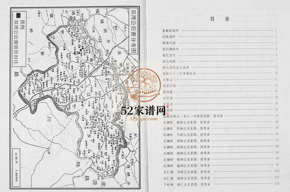玉林平志张氏双湾公支谱2000年修 完整电子版家谱下载
