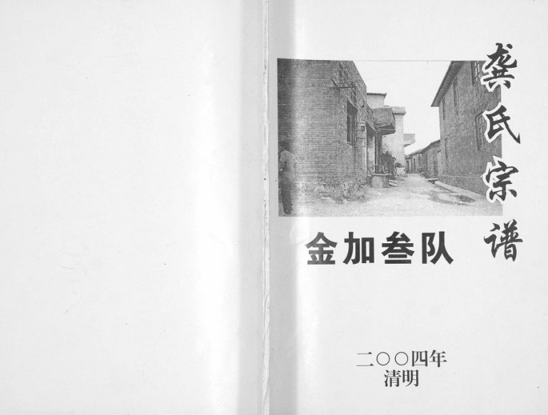 金加叁队龚氏宗谱2004年修 广西灵川龚氏电子版家谱下载