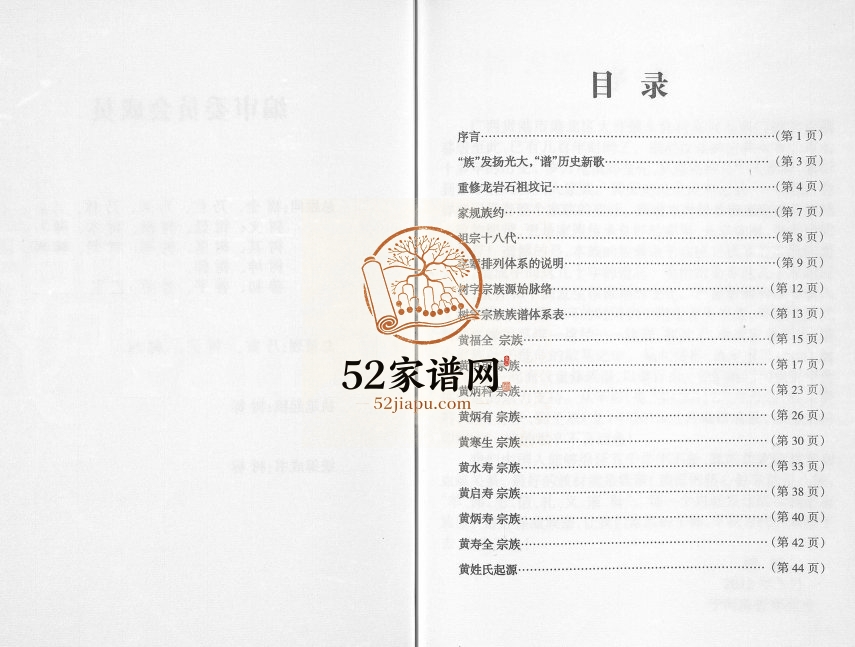 广西贵港市大圩镇永隆村新村屯黄门树字宗族家谱体系表2012年修电子版家谱下载