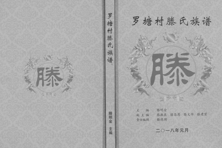 罗塘村滕氏族谱2018年修 广西横州龙头团罗塘村滕氏电子版家谱下载