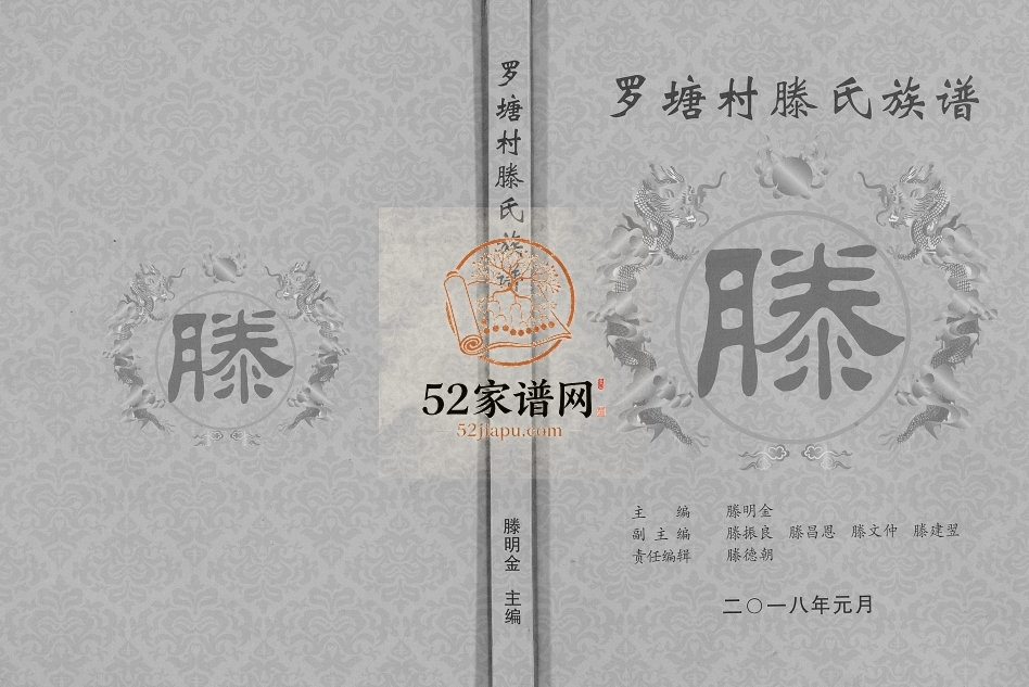 罗塘村滕氏族谱2018年修 广西横州龙头团罗塘村滕氏电子版家谱下载