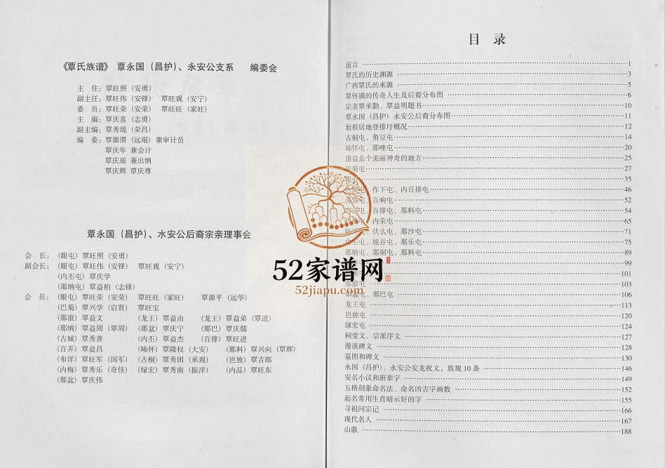 覃氏族谱覃永国昌护永安公支系2013年修 广西平果覃氏电子版家谱下载
