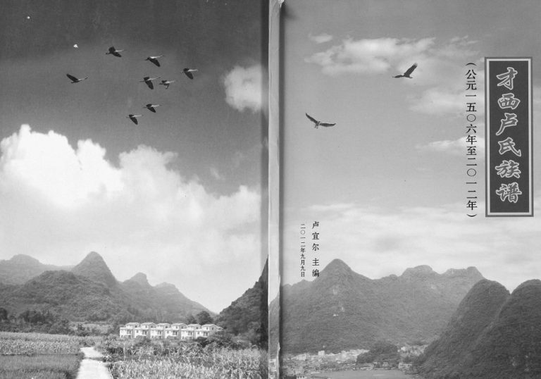 才西卢氏族谱2012年修 广西环江卢氏电子版家谱下载