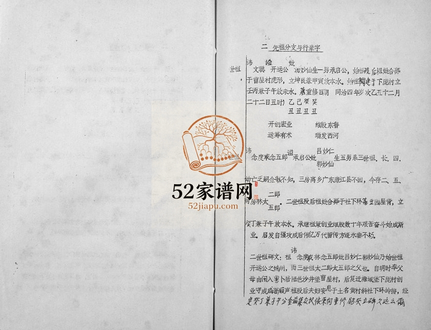 1990年修林开运公族谱 广西陆川林氏完整电子版家谱下载