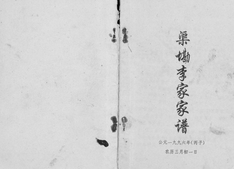 1996年修渠墈李家家谱 广西扶绥李氏电子版族谱下载