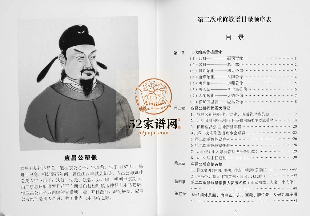 2017年修李氏族谱粤桂应昌公世系卷一 广西博白李氏完整电子版家谱下载