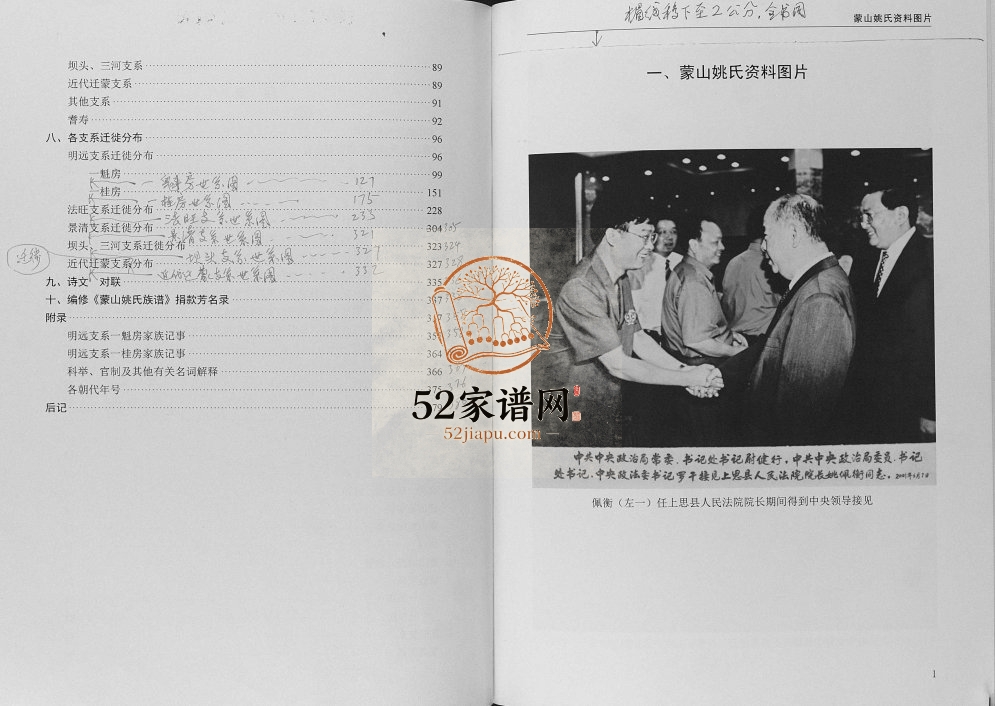 2017年修蒙山姚氏族谱 广西蒙山姚氏明远 法旺 景清 坝头 三河联修完整电子版家谱下载