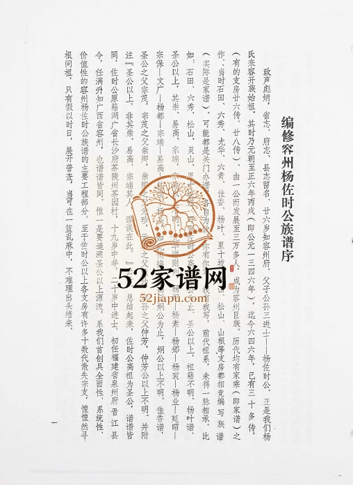 1992年修容州杨佐时公族谱总谱 广西容县杨氏完整电子版家谱下载