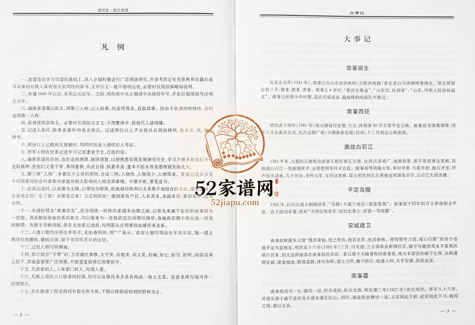 2008年修张氏家谱滇黔南峯宗支 贵州 云南清河堂张氏完整电子版家谱下载
