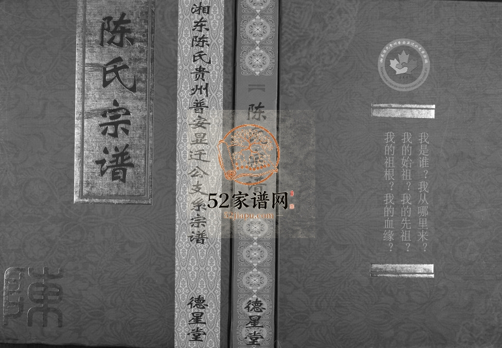 2016年修湘东陈氏贵州普安显迁公支系宗谱 德星堂陈氏完整电子版家谱下载