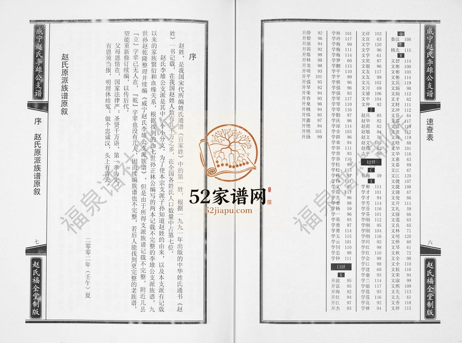 2002年修威宁赵氏李雄公支谱 贵州威宁福全堂赵氏电子版家谱下载
