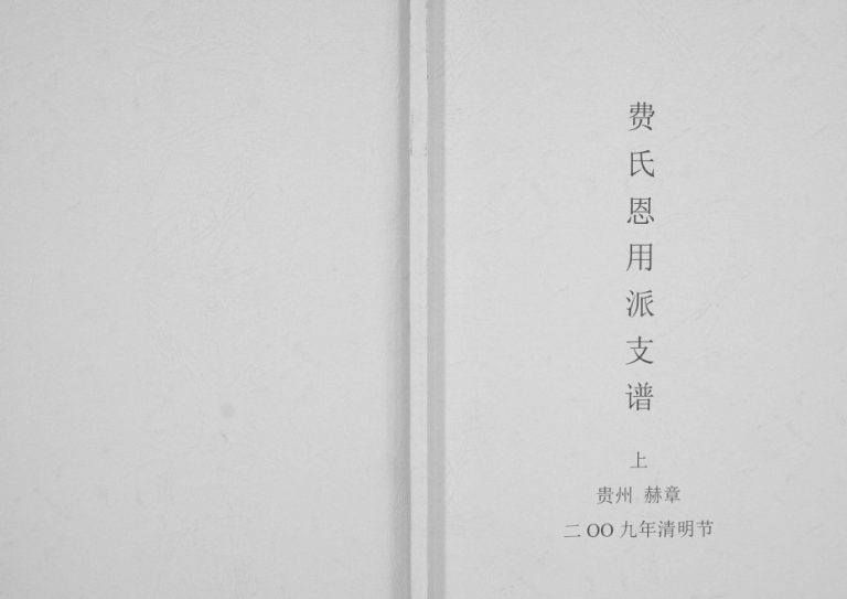 2012年修费氏恩用派支谱 贵州赫章县完整费氏电子版家谱下载