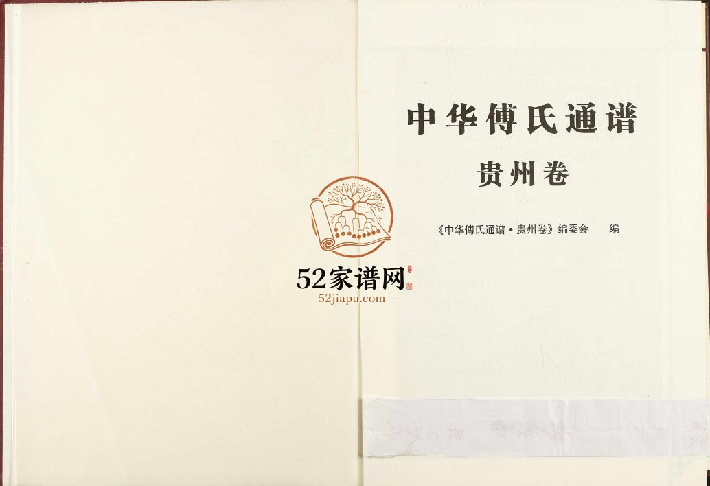 2014年修中华傅氏通谱贵州卷完整电子版家谱下载