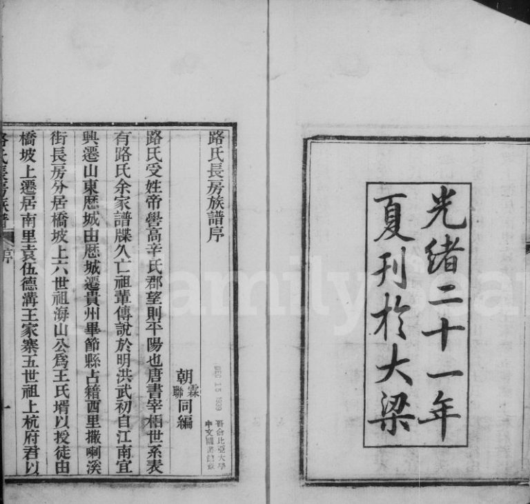 1895年修毕节路氏长房族谱 贵州路氏完整电子版家谱下载