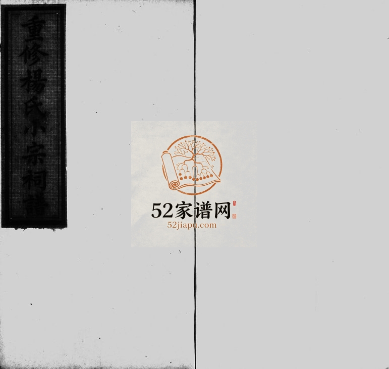 1857年重修杨氏小宗祠谱[5卷]贵州平越杨氏完整电子版家谱下载