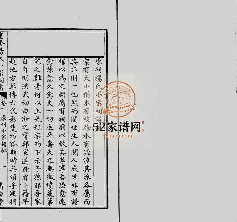 1857年重修杨氏小宗祠谱[5卷]贵州平越杨氏完整电子版家谱下载