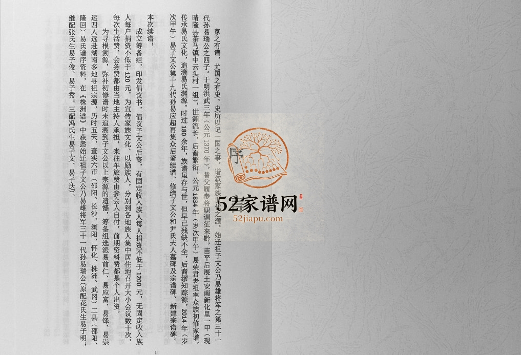 2018年修易氏族谱子文公系 贵州晴隆 兴仁市 关岭县易氏完整电子版家谱下载