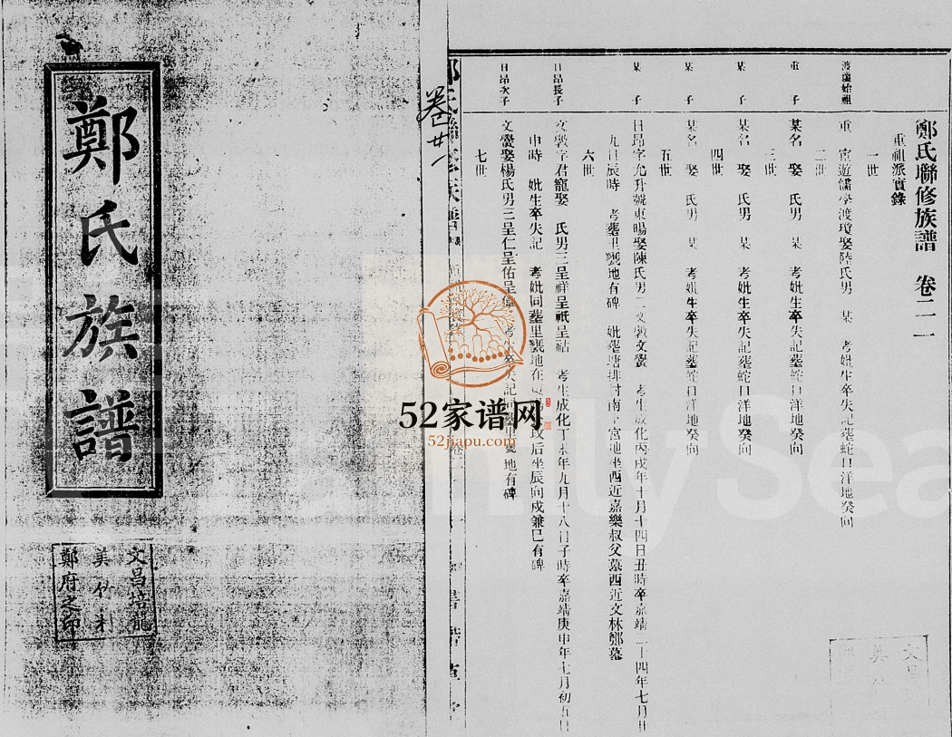 郑氏族谱[存卷]海南文昌书带草堂电子版家谱下载