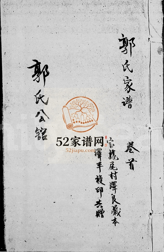 1918年修郭氏家谱[8卷首1卷]海南文昌-琼山郭氏电子版家谱下载