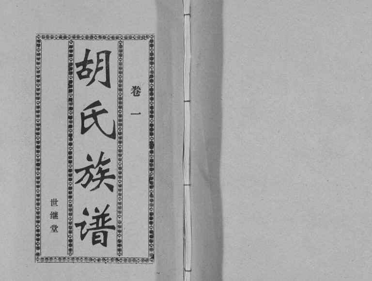 1997年修胡氏族谱[13卷终1卷]海南定安 屯昌 琼海 万宁完整电子版家谱下载