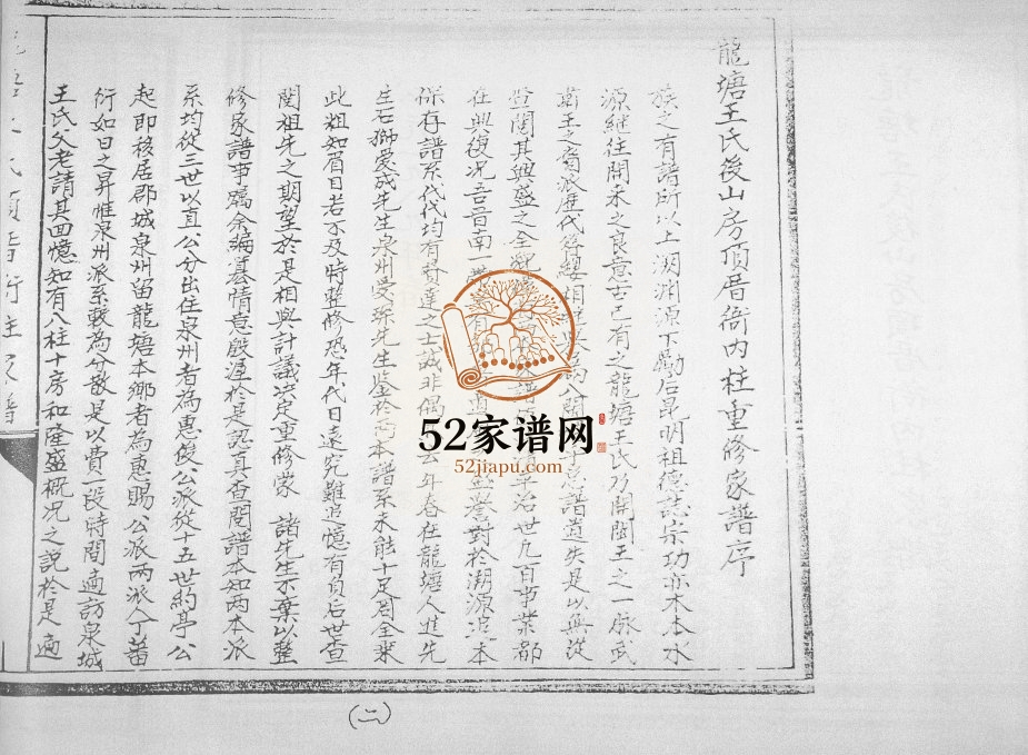 1989年修龙塘王氏后山房顶厝衙内柱家谱 海南海口王氏完整电子版家谱下载