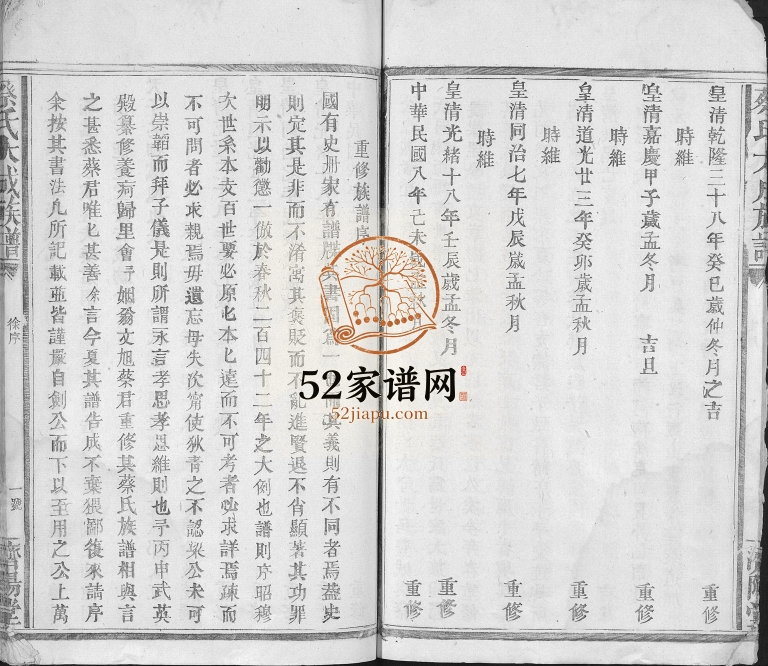 1935年修蔡氏大成族谱[不分卷]江西丰城济阳堂蔡氏电子版家谱下载