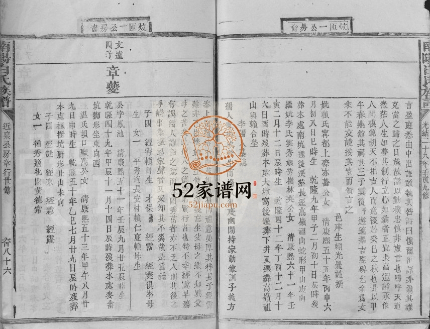 1902年九修南阳白氏族谱[残卷]江西石城白氏电子版家谱下载