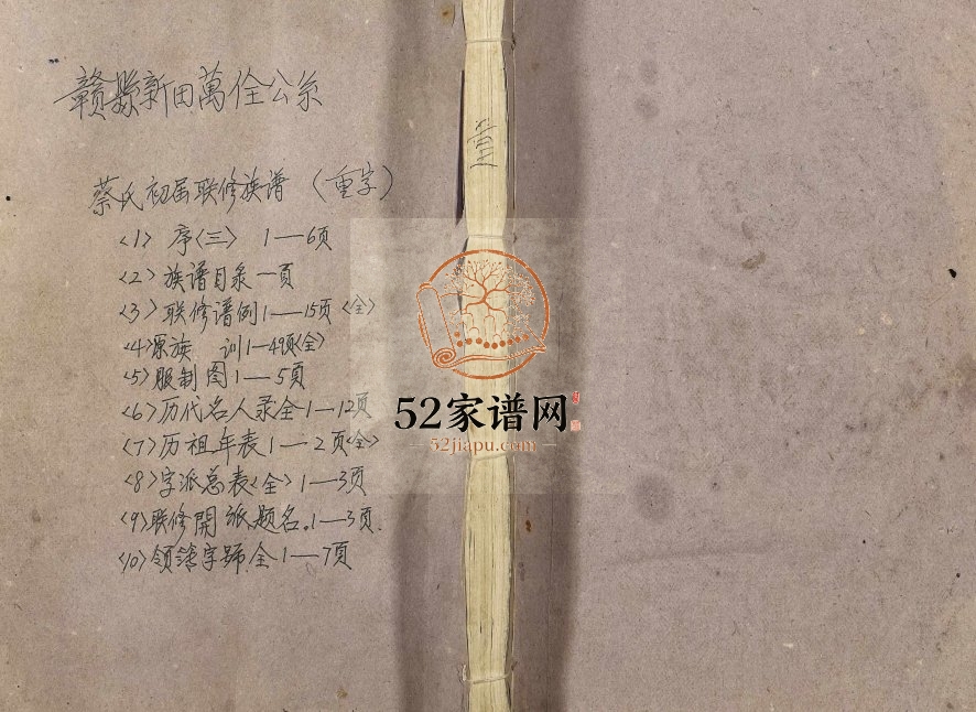 1949年修蔡氏初届联修族谱 江西赣州 南康 上犹 泰和 龙南 广东南雄济阳堂蔡氏完整电子版家谱下载