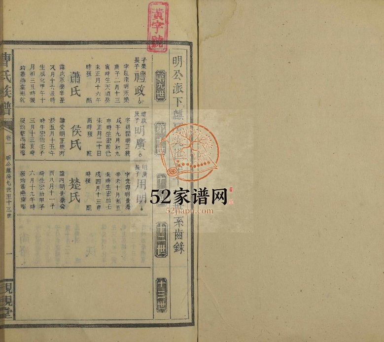 1935年修安福湖塘曹氏族谱[13卷及卷首末]江西安福亲亲堂曹氏电子版家谱下载