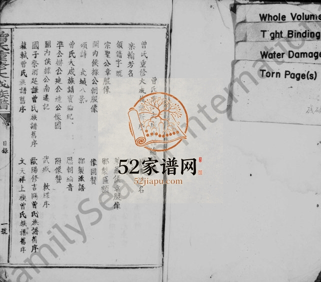 1948年重修曾氏重修大成族谱[卷数不明]江西兴国曾氏电子版家谱下载