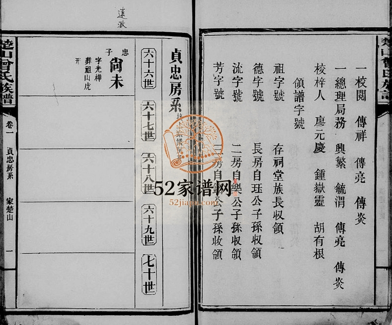 1917年四修楚山曾氏族谱[残卷]江西萍乡曾氏电子版家谱下载
