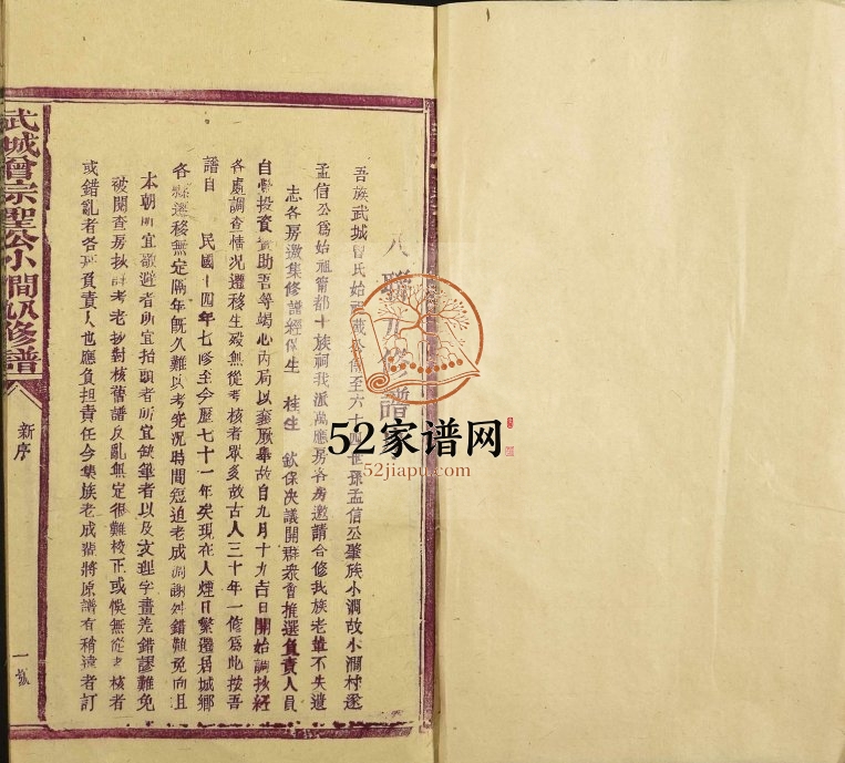1995年武城曾宗圣公小涧八九修谱 江西宁都曾氏电子版家谱下载